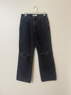 Garage Women’s Size 03/26 Jambe Large Wide Legs Black Jeans Excellent Condition